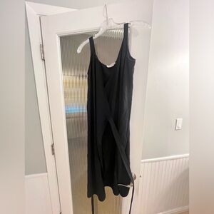 Everlane black wrap dress, size 8